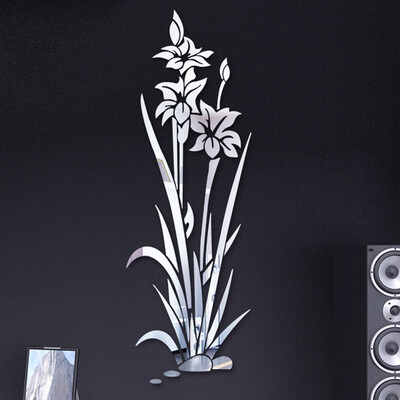 

Gobestart 3D Diy Flower Shape Acrylic Wall Sticker Modern Stickers Decoration