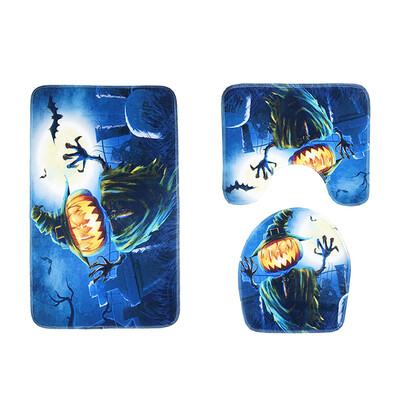 

〖Follure〗Happy Halloween Series Toilet Floor Mat Exquisite Print Three-Piece Toilet Mat