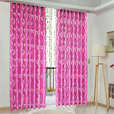 

Gobestart 2 PCS Vines Leaves Tulle Door Window Curtain Drape Panel Sheer Scarf Valances