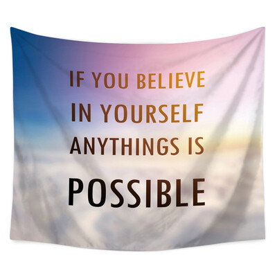 

Scenic Wall Hanging Tapestry Home Bedroom Decorative Mat Inspire Sentence Motivational Wall Hanging Tapestry Beach Throw Blanket