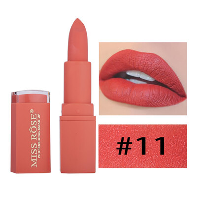 

MISS ROSE Matte Lipstick maquiagem Moisturizing Lip Stick Easy to Color Lipstick Lip Makeup 6 Color