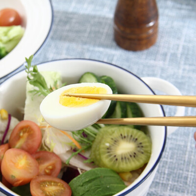 

Toponeto 1 Pair Stainless Steel Solid Stainless steel chopsticks Kitchen Non-slip Cooking Tableware