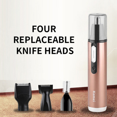 

EU 2minutes 4 in 1 electric nose trimmer rechargeable women face care beard shaver for nose & ear mens ear nose hair cutter
