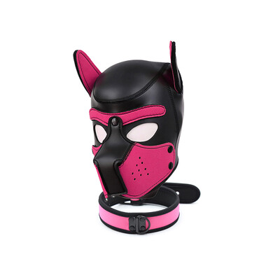 

Fashion Dog Head Mask Halloween Role Play Puppy Cosplay Full Head with Ears Nightclub Performances Party 10 Color