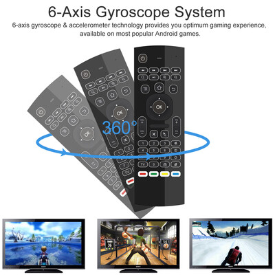 

24G Backlight Air Mouse Wireless Keyboard 6-Axis Somatosensory Remote Control Motion Sensing Game IR Learning Buttons for Mini PC