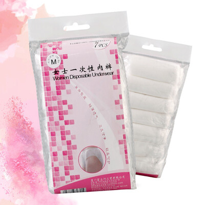 

WJ Disposable Cotton Maternity Womens Underwear Outdoor Panties Ladies Travel Prenatal Postpartum Paper non-woven Panties V5