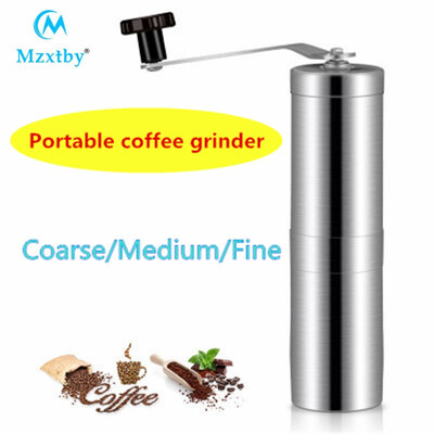 

Stainless Steel Portable Coffee Grinder Ceramic Burr Hand Crank Manual Coffee Grinding for Coffee Lovers Mini Hand Mill for Home