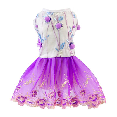 

Summer Pet dog Wedding dress Cat Puppy Princess Skirt clothes Spring Pet Clothes Party Dress For Dog