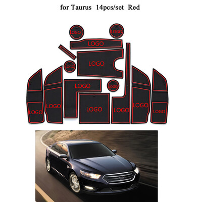 

14pcs Replacement for Ford Taurus Car Door Pad Interior Accessories Gate Slot Mat Anti-Slip Cup Holder
