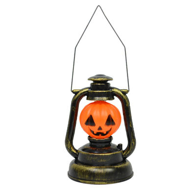 

Halloween Portable Desktop Retro Kerosene Lamp Retro Screaming Flash Bone Witch Light Pumpkin Lights Glittering Ghosting Glowing
