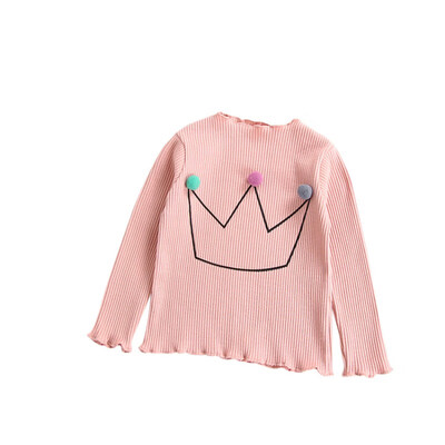 

Kids Girls Baby Clothes Cute Cotton Long Sleeve Tops 3 Color T-shitr 2-7 Y