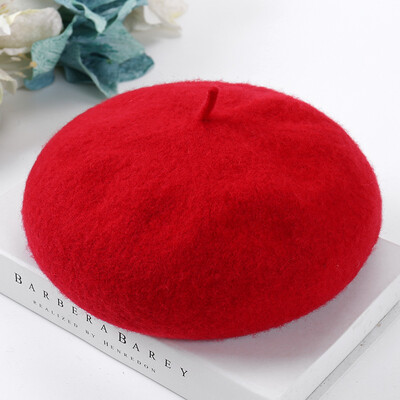

2019 new wool beret Japanese art painter hat hundred students hat English pumpkin creed hat