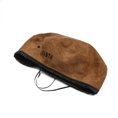 

Japanese literature&art retro hundred beret women autumn&winter fashion flat-top letter embroidered suede painters hat