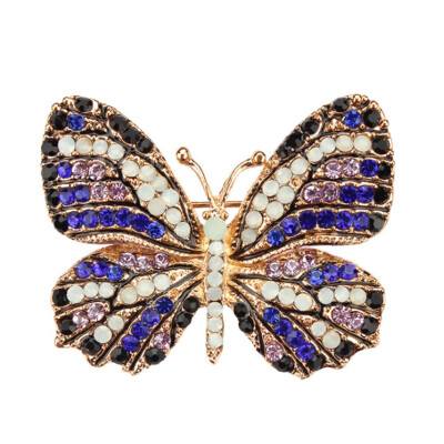 

Multi-color Micro Pave Crystal Rhinestones Butterfly Brooch Pins For Women 11 Assorted Colors Elegant Brooch