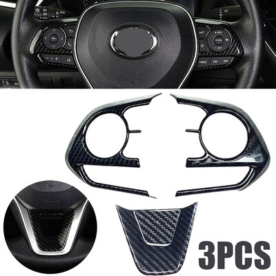 

Carbon Fiber Steering Wheel Decor Frame Trim For Toyota Corolla Hatchback 2019