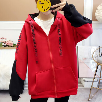 

Gobestart Womens Letter Long Sleeve Hooded Sweatshirt Zipper Pullover Tops Blouse