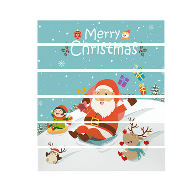 

Gobestart Merry Christmas Snowman Santa Stair Sticker Waterproof DIY Decorative Sticker