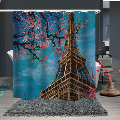 

〖Follure〗Popular Waterproof Shower Curtain With 12 Hooks Printed Bathroom 180x180cm