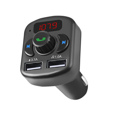 

High quality Auto Bluetooth Hands-free AUX Audio Receiver FM Adapter Transmitter USB Charger