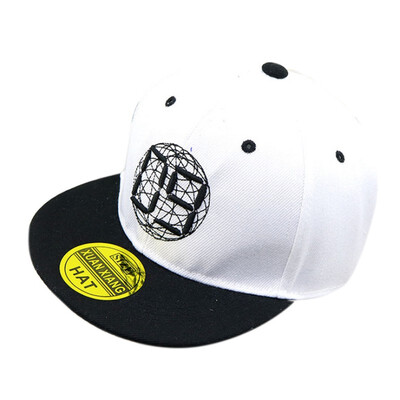 

Baby 09 Digital Flat Cap Sports Cap Kids KIOS Letter Flat Cap Hip Hop Cap Color Matching Hat Adjustable Hat