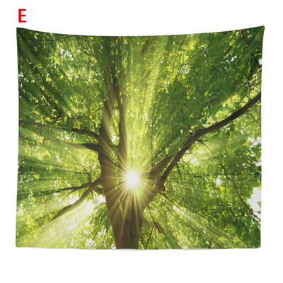 

Toponeto Misty Forest Tapestry Wall Hanging Nature Landscape Tapestry Sunshine Through Tree Tapestries for Bedroom Living Room