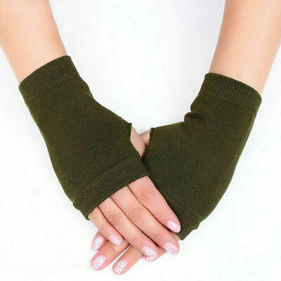 

Women Girl Cashmere Fingerless Winter Gloves Hand Wrist Warmer Mitten Warm