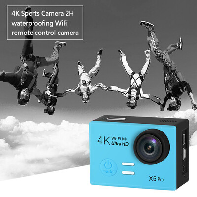 

〖Follure〗X5 Pro 4K Sports Camera 2H WiFi remote control camera With Remote-control