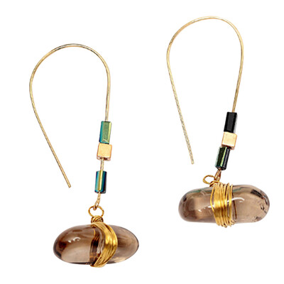 

Bohemian Big Stone Drop Earring For Women Vintage Statement Long Earrings Pendientes De Piedras Brincos Party Jewelry