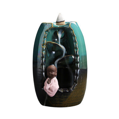 

Incense Backflow Burner Ceramic Aromatherapy Furnace Lotus Smell Aromatic Home Office Desktop Incense Crafts Incense Holder