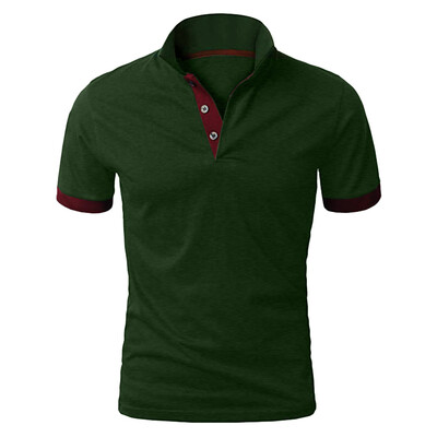 

Toponeto Fashion Mens Patchwork Shirt Double Color T-Shirts Top Blouses