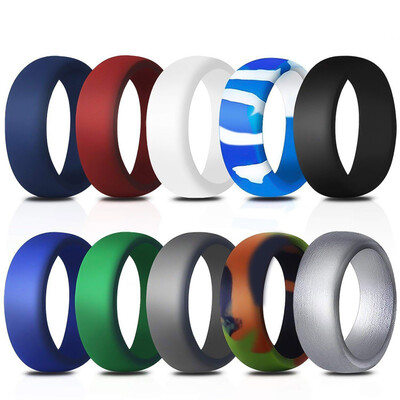 

Women Silicone Wedding Ring 9Mm Rubber Band Modern Durable Comfortable Antibacterial Rings