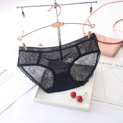 

Sexy Lingerie Transparent Jacquard Ultra-thin Panties Sexy Mesh Openwork Temptation Briefs Low Waist Underpants