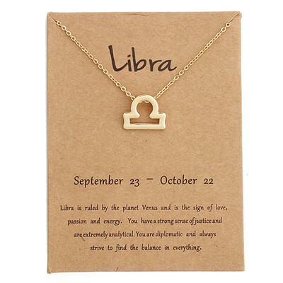 

Constellation Pendant Necklace Sign Necklace Birthday Gifts Message Card For Women Girls