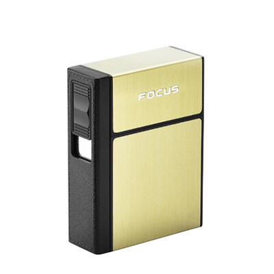 

Cigarette Dispenser Storage Box Flip Cigarette Case 20 Loaded High Capacity with Detachable USB Rechargeable Cigarette Lighter