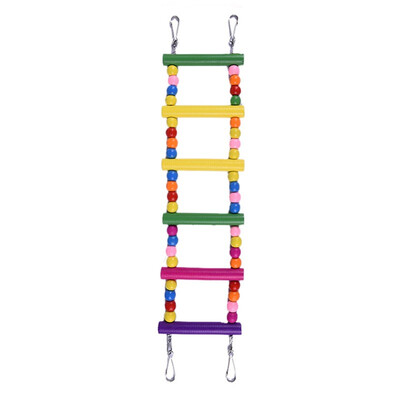 

Gobestart Bird Swing Wooden Bridge Ladder Climb Cockatiel Star Bird Toy Pet Toys