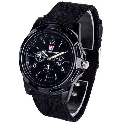 

Fashionable Stylish Army Military Sport Watch Wristwatch for Men with Knitted Weave Strap Band