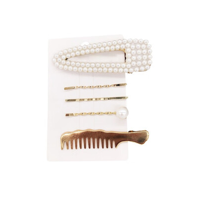 

Fashion Girls Hair Clips Cute Cartoon Shape Pearl Design Hair Pin Set Children Hairpin Princess Hair Accessories