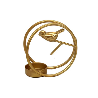 

Gobestart Nordic Bird Cage Iron Light Candle Holder Candlestick Table Lamp Indoor Decor