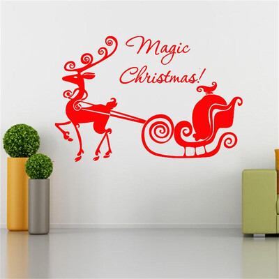 

Tailored Magic Christmas Carriage Wall Stickers Vinyl Home Wall Decor Decals BK