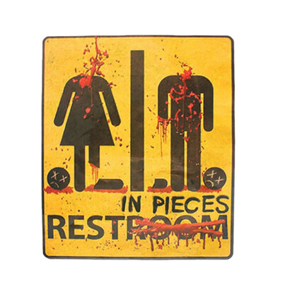 

Halloween Horror Toilet Bathroom Sign Sticker for Masquerade Simulation Haunted House Fools Day Toys Halloween Horror Supplies