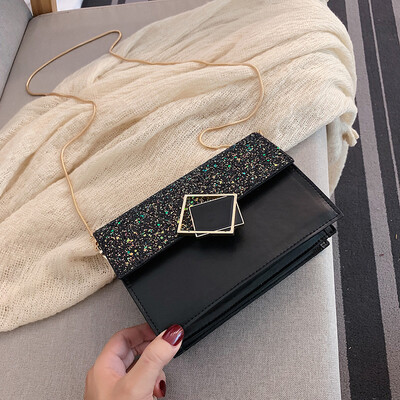 

Tailored Womens New 2019 Fashion Square Lock Messenger Bag Fashion Small Square Bag