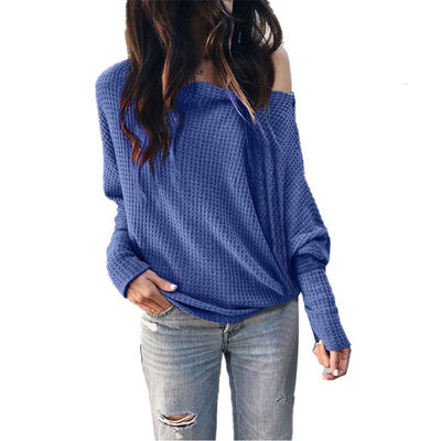 

Strapless Lantern Sleeve T-Shirt Womens Long Sleeve Simple Solid Color Casual Joker Loose Autumn New Fashion Micro Sexy