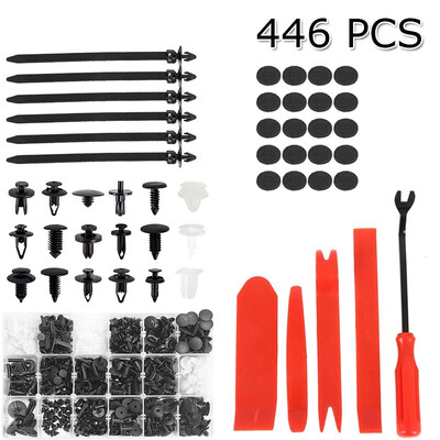 

446pcs Car Retainer Clips Car Buckle Combination Set Auto Plastic Clips & Fasteners Kit