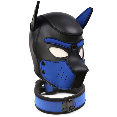 

Fashion Dog Head Mask Halloween Role Play Puppy Cosplay Full Head with Ears Nightclub Performances Party 10 Color