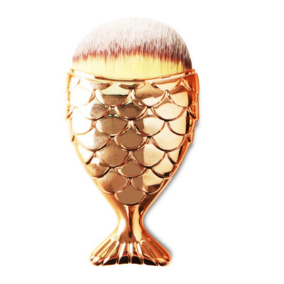 

2017 Fish Scale Makeup Brush Fishtail Bottom Brush Powder Blush Foundation Cosmetic Brushes Tool