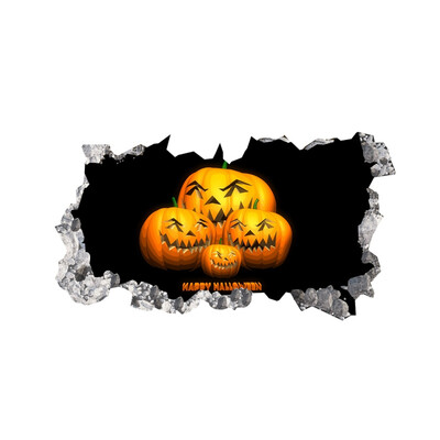 

Creative Halloween Fantasy Decor 3D Breaking Wall Sticker Decals Decorative Scary Wallpapers Party Supplies Home Decoration