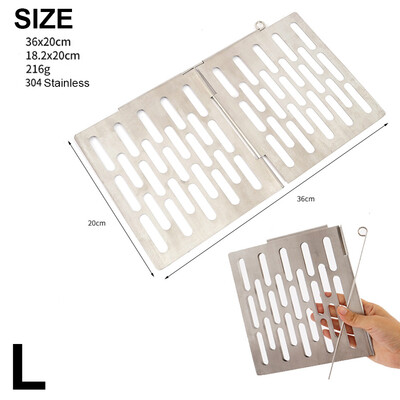 

Outdoor Camping Folding Barbecue Charcoal Grill Grid Metal BBQ Plates Cooking