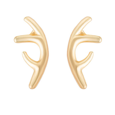 

Pure Stud Earrings Female Fashion Earrings Platinum Plated Antlers of Elk Antlers Ear Jewelry Christmas Gift