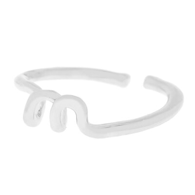 

Silver A-Z 26 Letters Initial Name Rings Women Men Weeding Couple Jewelry
