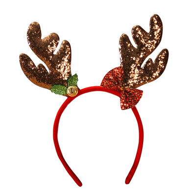 

Christmas Headbands Glittering Antlers Headbands Party Hats Xmas Costumes Headwear Christmas Party Decorations